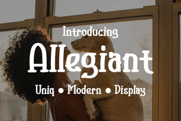 Allegiant: A Trendy Display Font for Crafters and Creators