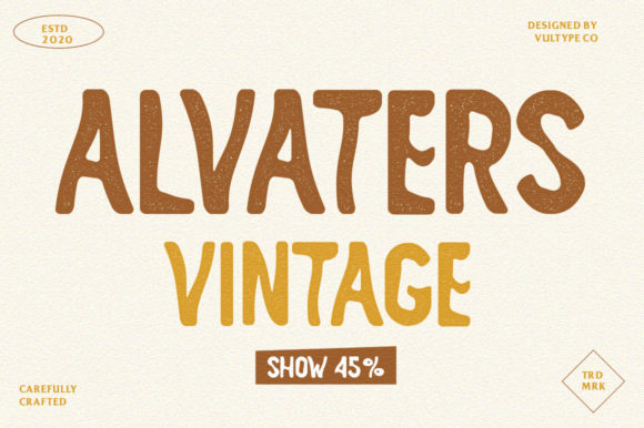 Alvaters: A Bold and Vintage Display Font for Creative Projects