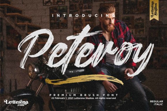 Enhance Your Brand with Peteroy, the Cool Brushed Display Font