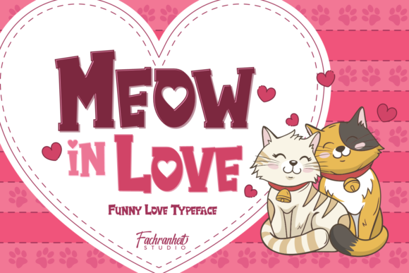 Meow in Love: A Bold and Colorful Display Font for Crafters