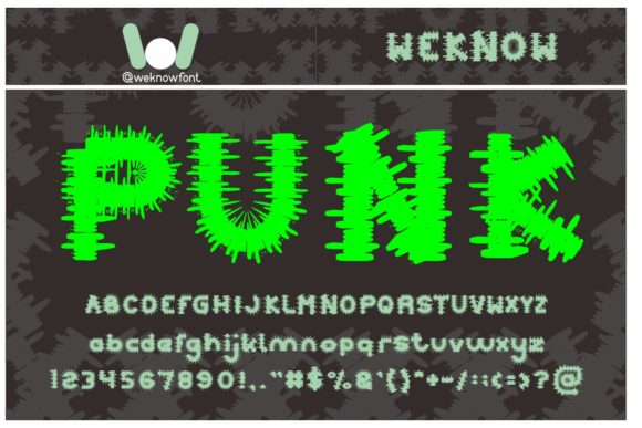 Punk: A Bold and Cool Display Font for Eye-Catching Designs