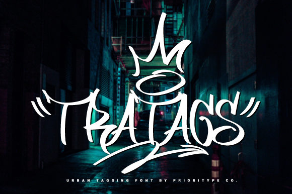 Tratags: A Cool and Youthful Display Font for Crafters